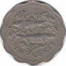 Монета. Багамские острова. 10 центов 1989 год. ав.