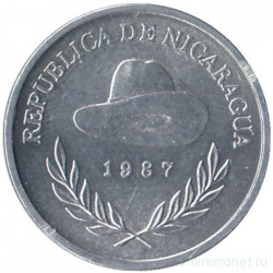 Монета. Никарагуа. 10 сентаво 1987 год. 