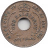Монета. Британская Западная Африка. 1/2 пенни 1943 год.