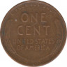 Монета. США. 1 цент 1940 год. Монетный двор D. рев.