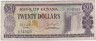 Банкнота. Гайана. 20 долларов 1966 - 1989 года. Тип 24c. ав.