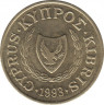  Монета. Кипр. 5 центов 1993 год. ав.