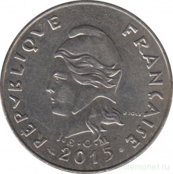 Монета. Новая Каледония. 20 франков 2015 год.
