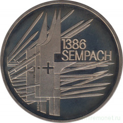 Монета. Швейцария. 5 франков 1986 год. 500 лет битве при Земпахе.