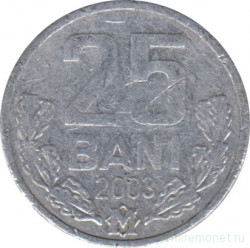 Монета. Молдова. 25 баней 2003 год.