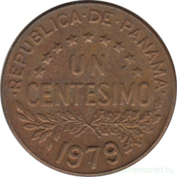 Монета. Панама. 1 сентесимо 1979 год.