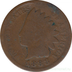 Монета. США. 1 цент 1888 год.