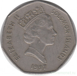 Монета. Соломоновы острова. 1 доллар 1997 год.