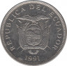 Монета. Эквадор. 5 сукре 1991 год. ав.