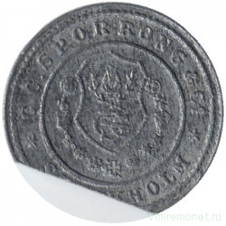 Жетон транспортный. Швеция. Стокгольм. Для общественного транспорта компании "Sporrong and Co MIDDAG". Белый металл.