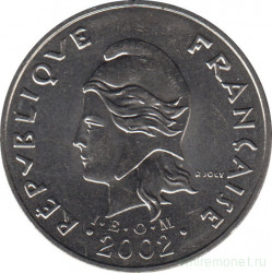 Монета. Новая Каледония. 20 франков 2002 год.