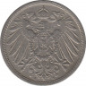 Монета. Германия (Германская империя 1871-1922). 10 пфеннигов 1908 год. (A). рев.