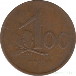 Монета. Австрия. 100 крон 1923 год.