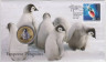 Монета. Тувалу. 1 доллар 2017 год. Детёныши. Императорский пингвин. В конверте. конверт.