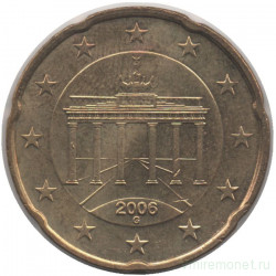Монета. Германия. 20 центов 2006 год. (G).