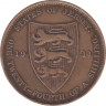 Монета. Великобритания. Джерси. 1/24 шиллинга 1911 год. ав.