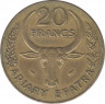 Монета. Мадагаскар. 20 франков 1979 год. рев.