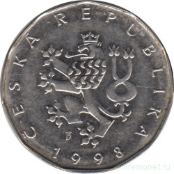 Монета. Чехия. 2 кроны 1998 год.