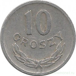 Монета. Польша. 10 грошей 1949 год. Алюминий.