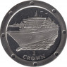 Монета. Великобритания. Остров Мэн. 1 крона 2004 год. "Queen Mary II". ав.