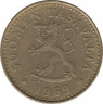 Аверс. Монета. Финляндия. 10 пенни 1969 год.