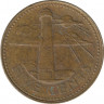 Монета. Барбадос. 5 центов 2000 год. рев.