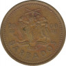 Монета. Барбадос. 5 центов 2000 год. ав.