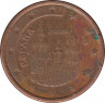 Монета. Испания. 1 цент 2004 год. ав.
