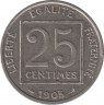  Монета. Франция. 25 сантимов 1903 год. ав.