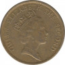 Монета. Гонконг. 10 центов 1991 год. рев.