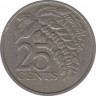 Монета. Тринидад и Тобаго. 25 центов 1977 год. рев.