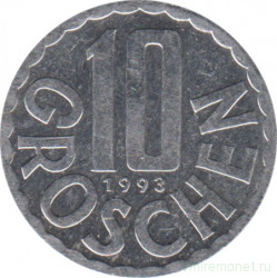 Монета. Австрия. 10 грошей 1993 год.