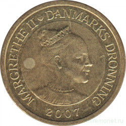 Монета. Дания. 10 крон 2007 год.