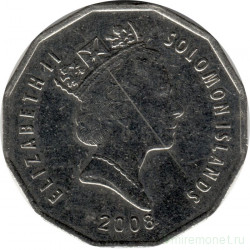Монета. Соломоновы острова. 50 центов 2008 год.