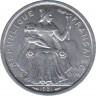 Монета. Новая Каледония. 1 франк 1981 год.  ав.