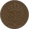 Монета. Швеция. 1 эре 1929 год (2 - прямая). ав