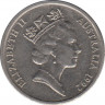 Монета. Австралия. 5 центов 1992 год. ав.