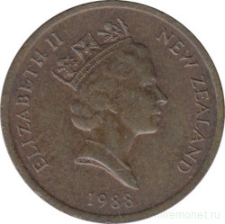 Монета. Новая Зеландия. 1 цент 1988 год.
