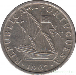 Монета. Португалия. 5 эскудо 1967 год.
