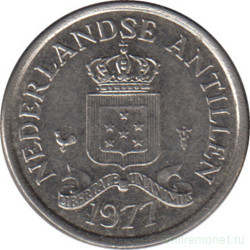 Монета. Нидерландские Антильские острова. 10 центов 1977 год.