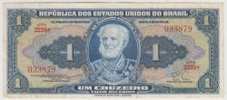 Банкнота. Бразилия. 1 крузейро 1954 год. Тип 1b.