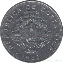 Монета. Коста-Рика. 50 сентимо 1982 год.