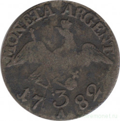 Монета. Силезия (Германия). 3 крейцера 1782 год. 