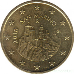 Монета. Сан-Марино. 50 центов 2010 год.