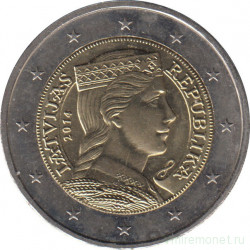 Монета. Латвия. 2 евро 2014 год.