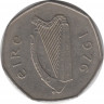 Монета. Ирландия. 50 пенсов 1976 год. ав.