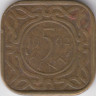 Монета. Суринам. 5 центов 1962 год. ав.