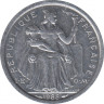 Монета. Новая Каледония. 1 франк 1988 год. ав.