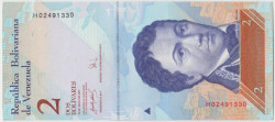 Банкнота. Венесуэла. 2 боливара 2007 год. Тип 88b.