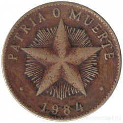 Монета. Куба. 1 песо 1984 год.
